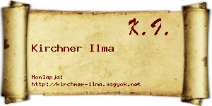 Kirchner Ilma névjegykártya